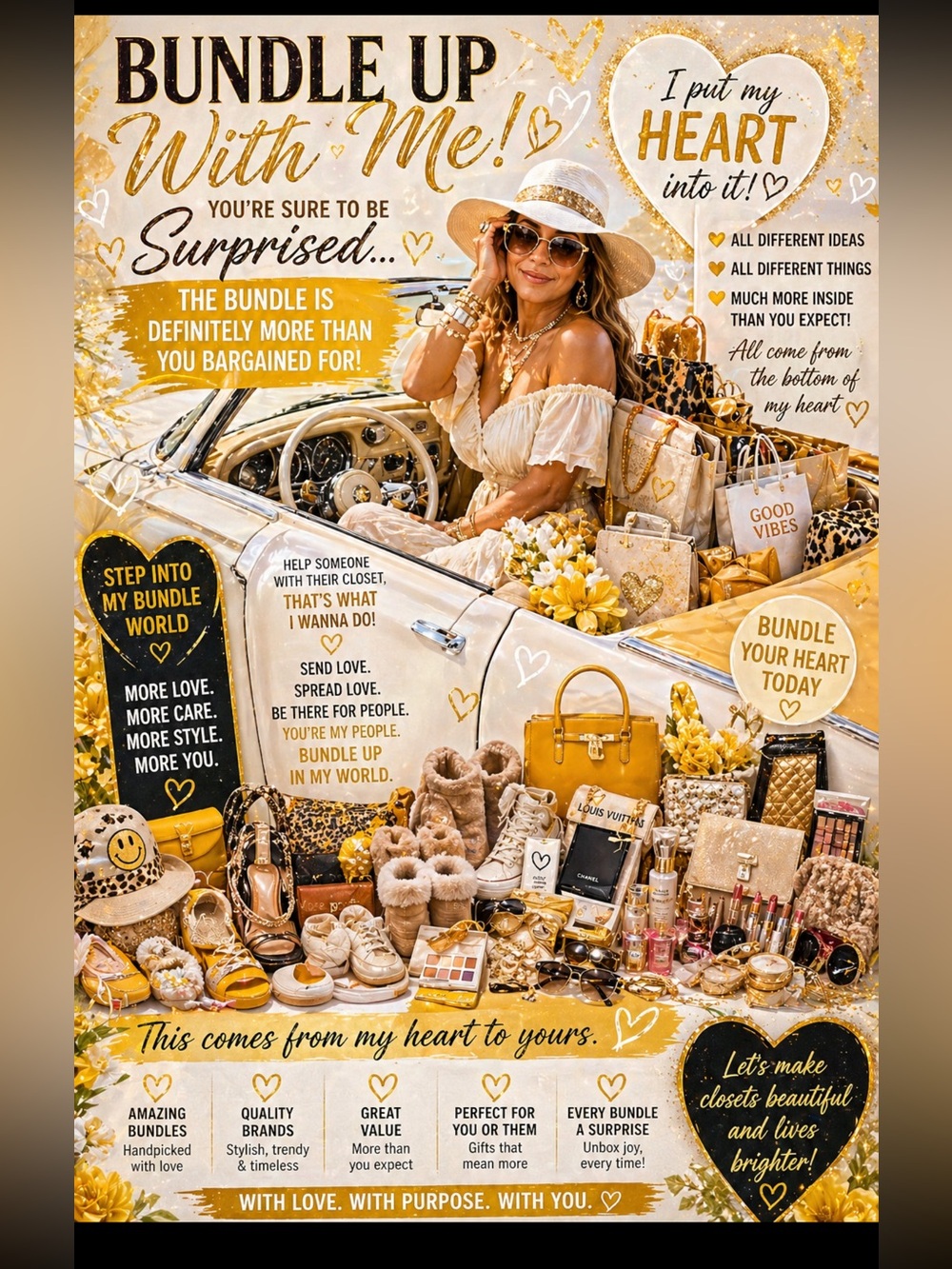 Bundle Up With Me! Gold Women's Accessory Collection